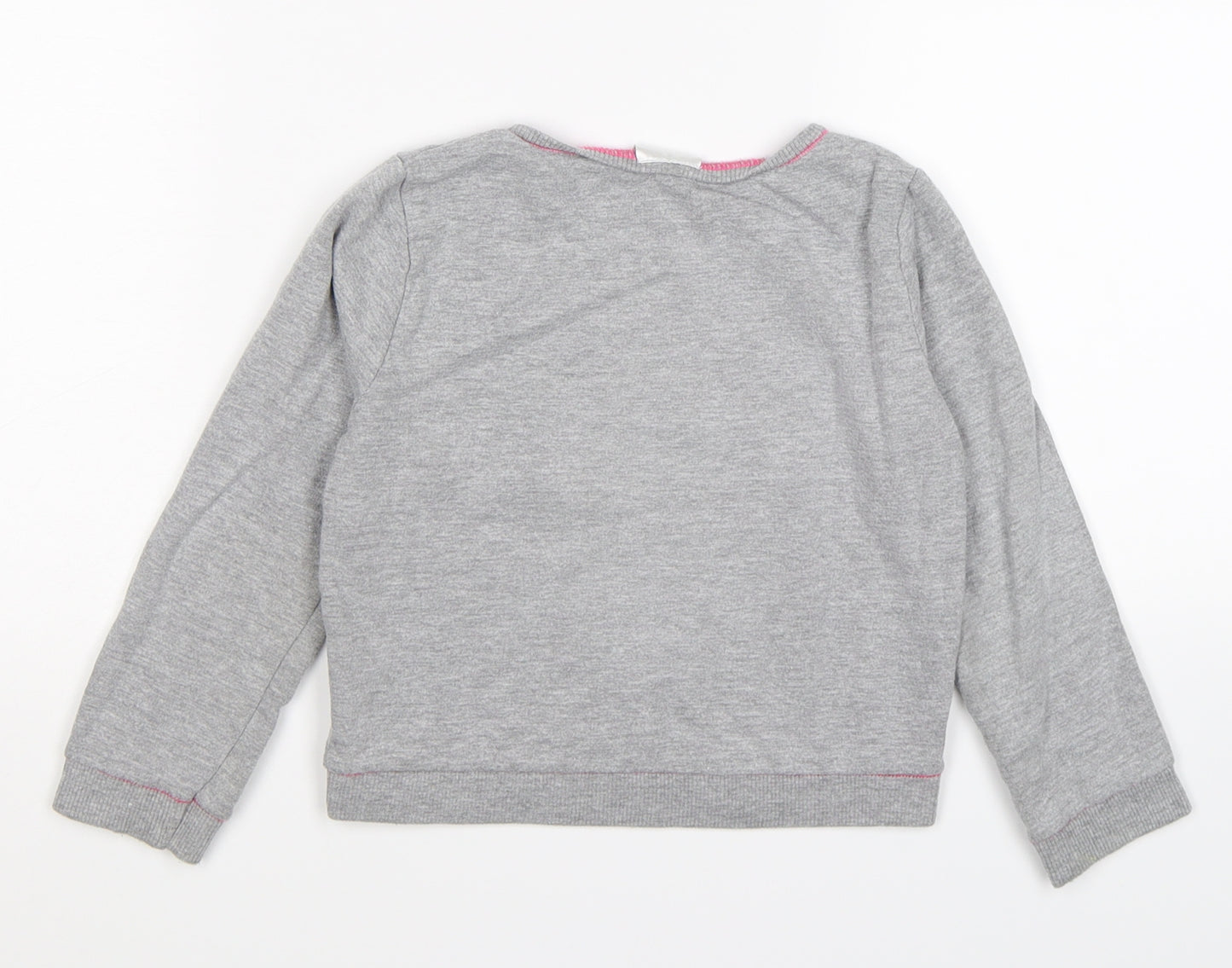 evie Girls Grey  Jersey Pullover Sweatshirt Size 5 Years  - Wake Up Awesome