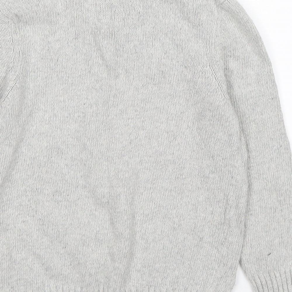 Jasper Conran Girls Grey  Knit Pullover Jumper Size 5-6 Years  - bows