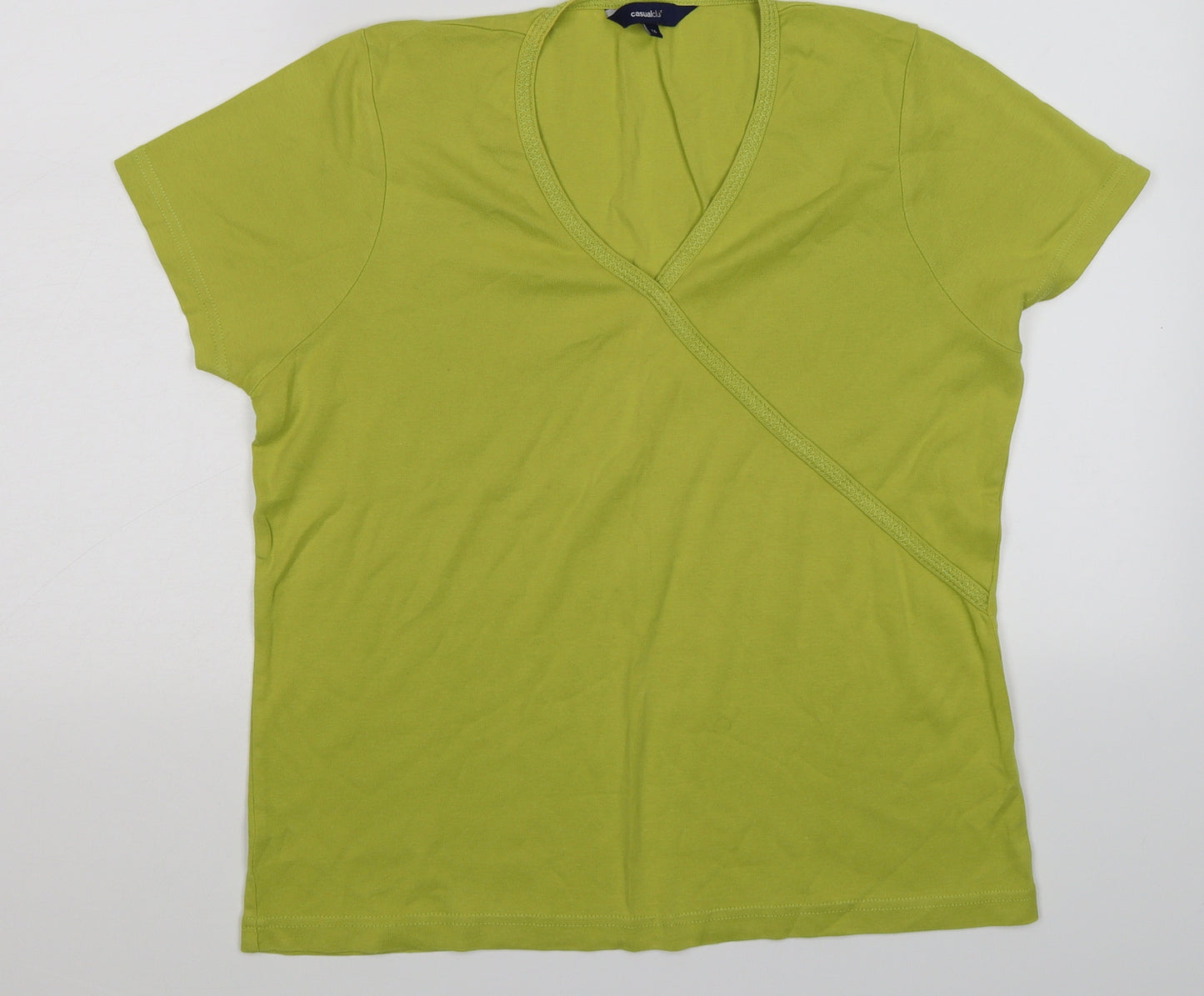 Casual Club Womens Green   Basic T-Shirt Size 16