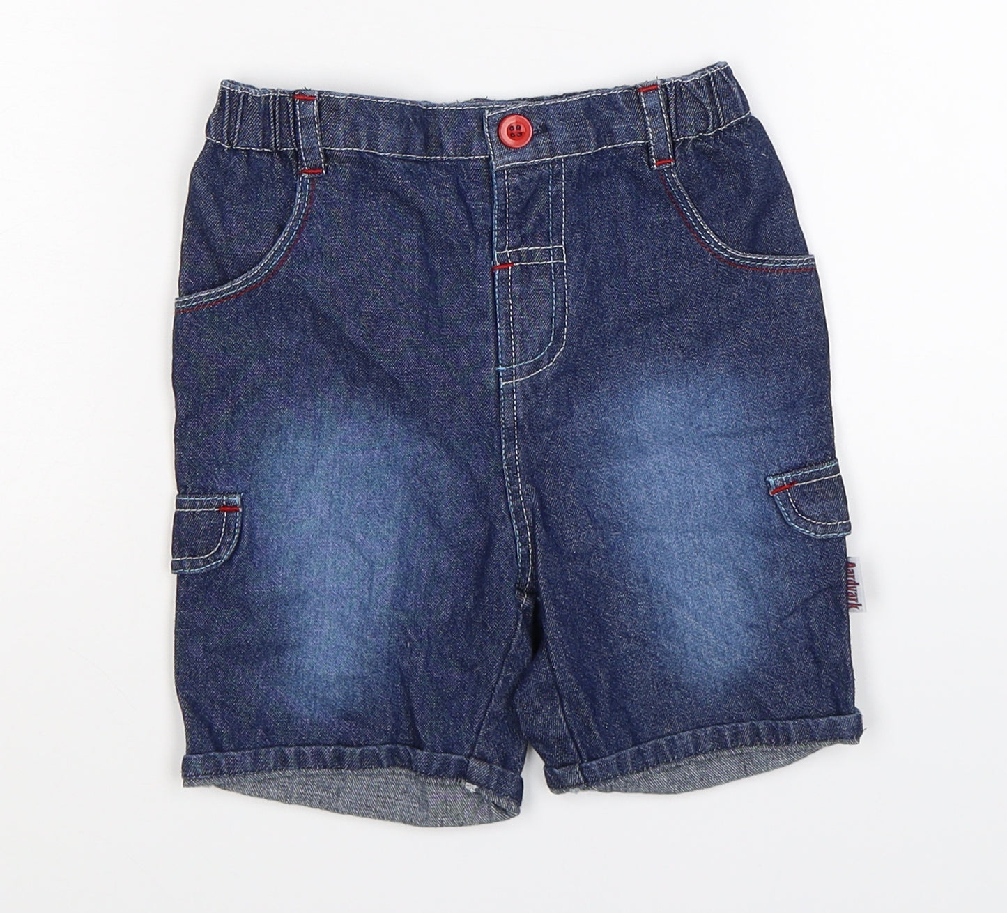 Aardvark Boys Blue  Denim Cargo Shorts Size 2 Years
