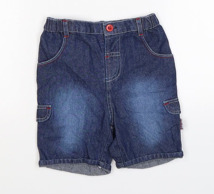 Aardvark Boys Blue  Denim Cargo Shorts Size 2 Years