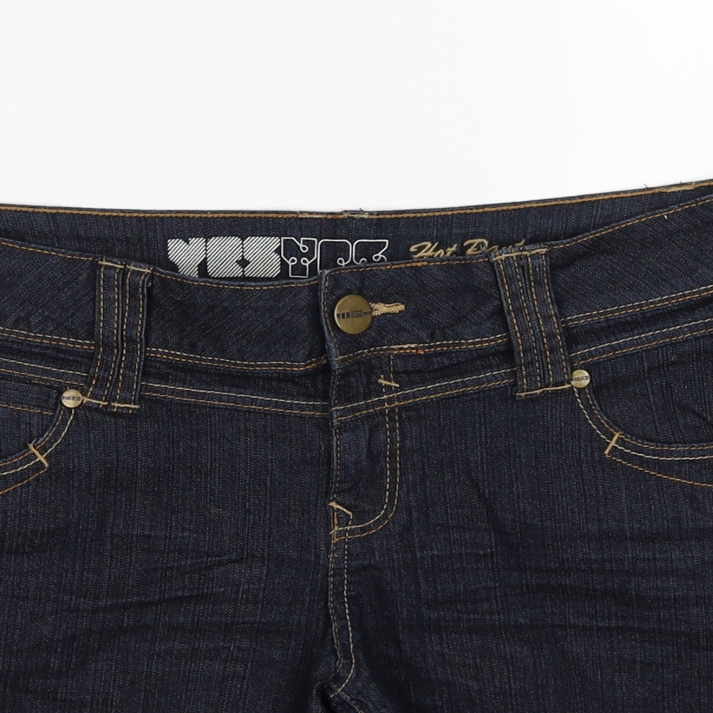 YES JEANS Womens Blue  Denim Hot Pants Shorts Size 14
