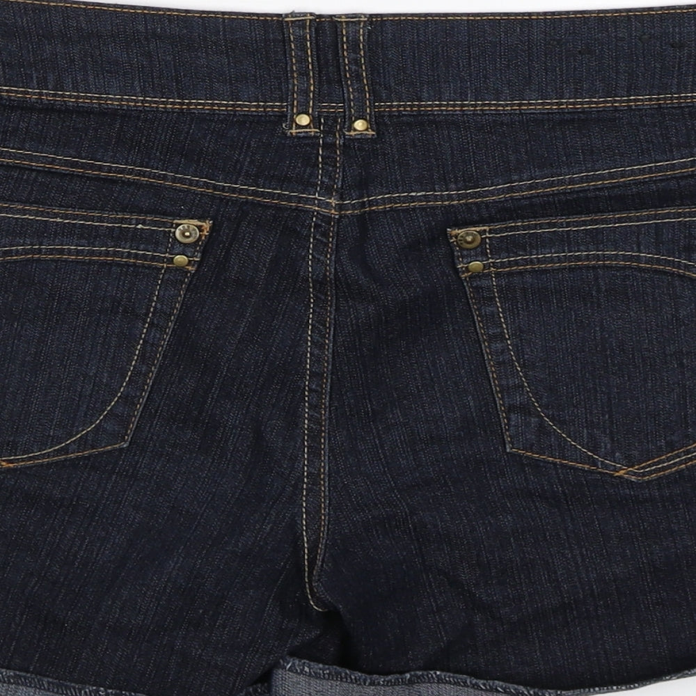 YES JEANS Womens Blue  Denim Hot Pants Shorts Size 14