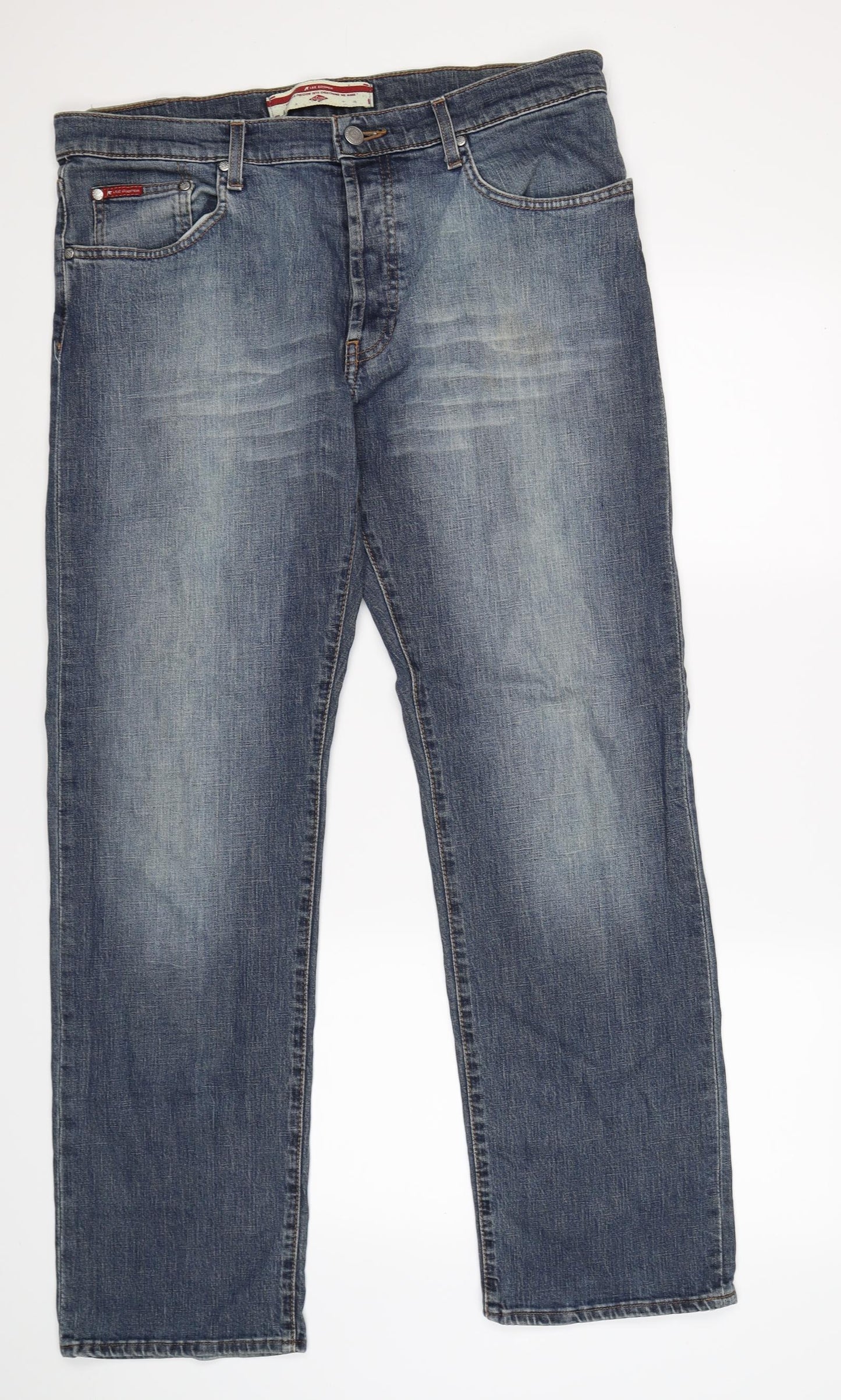 Lee Cooper Mens Blue  Denim Straight Jeans Size 36 L32 in