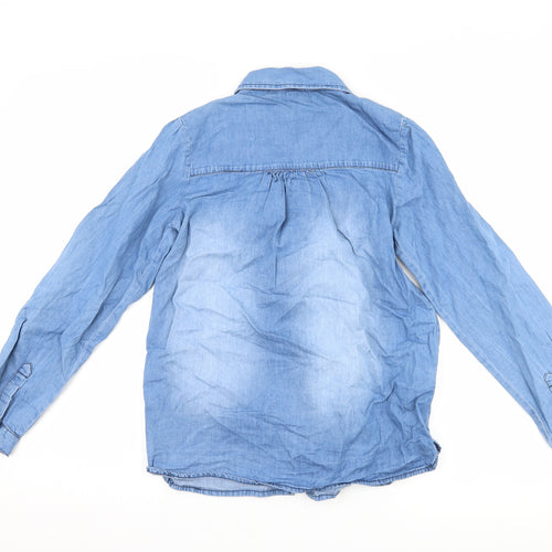 TU Girls Blue   Basic Button-Up Size 12 Years