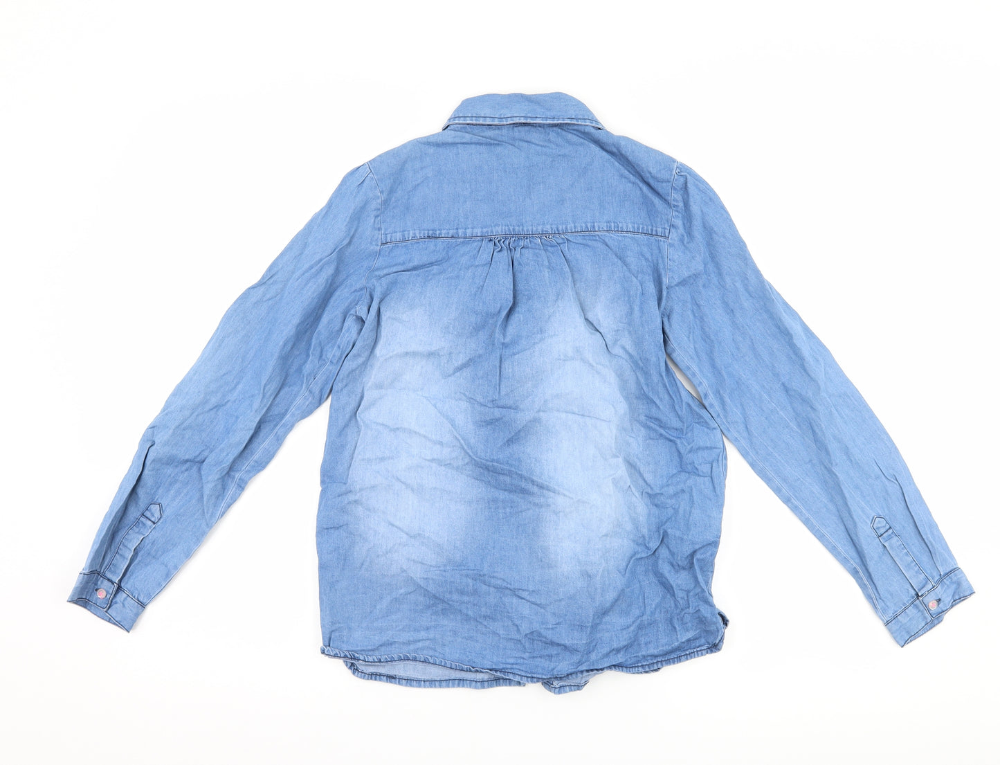 TU Girls Blue   Basic Button-Up Size 12 Years