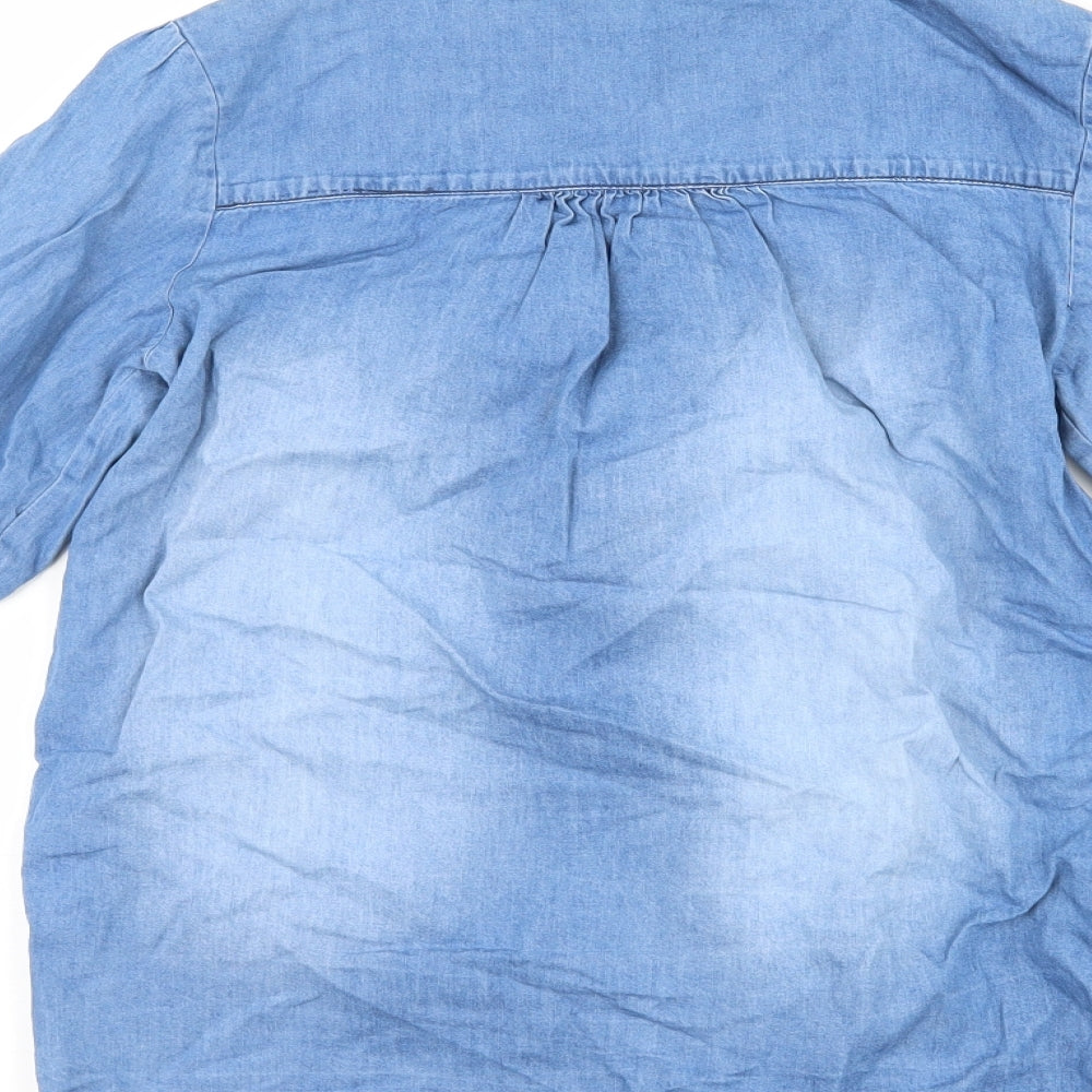 TU Girls Blue   Basic Button-Up Size 12 Years
