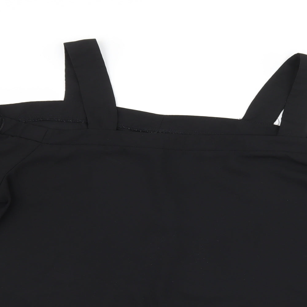 New Look Womens Black   Basic T-Shirt Size 22  - Cut Out Shoulder