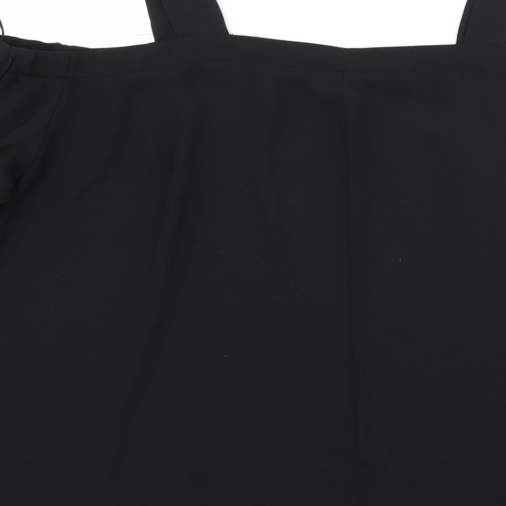 New Look Womens Black   Basic T-Shirt Size 22  - Cut Out Shoulder
