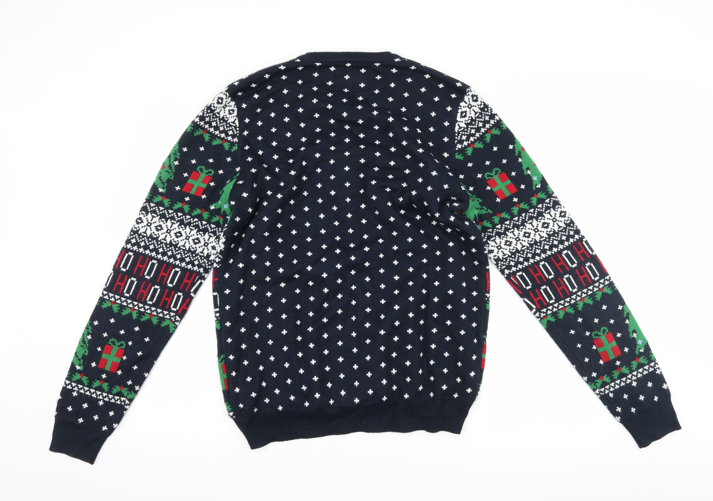 F&F Mens Blue   Pullover Jumper Size M  - christmas