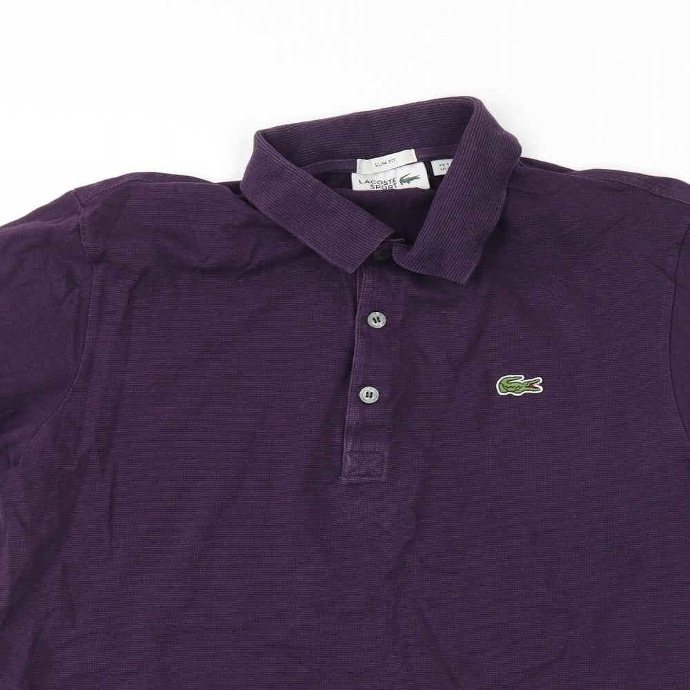 Lacoste Mens Purple    Polo Size L