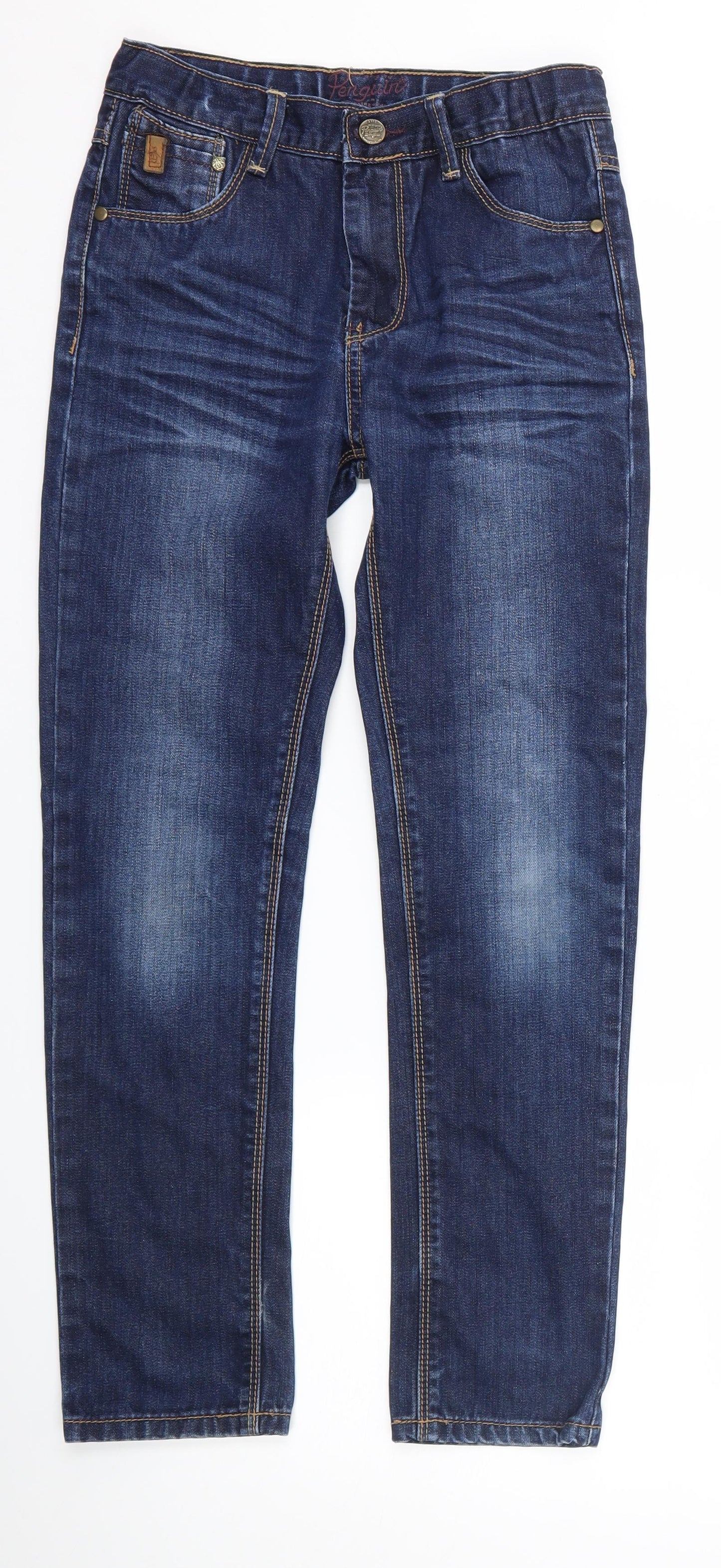 Penguin Boys Blue  Denim Straight Jeans Size 10-11 Years