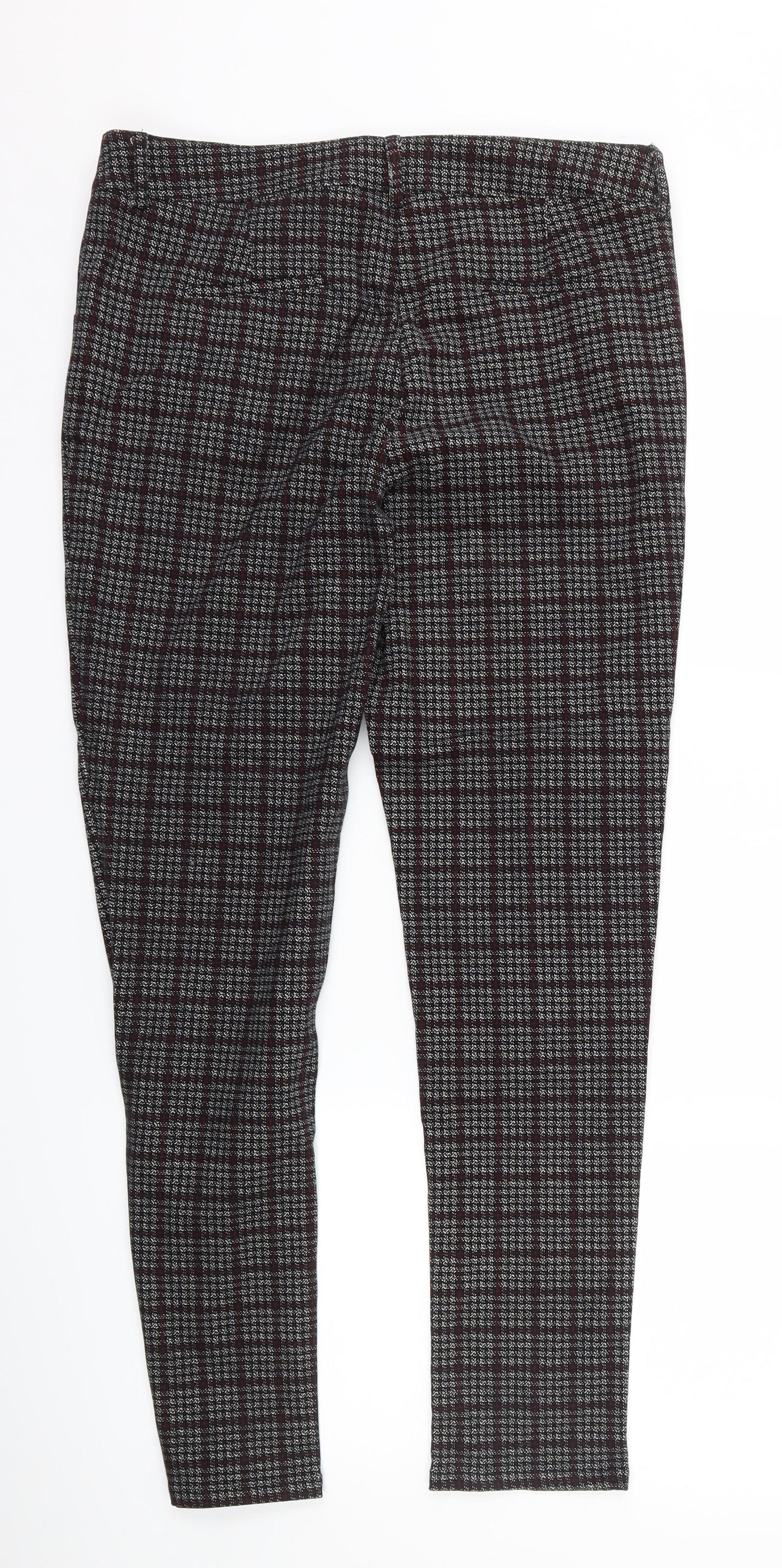 New Look Womens Black Check  Trousers  Size 12 L28 in