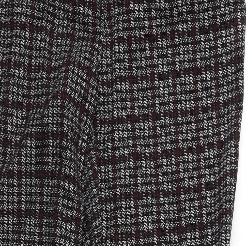 New Look Womens Black Check  Trousers  Size 12 L28 in