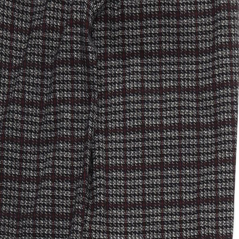 New Look Womens Black Check  Trousers  Size 12 L28 in