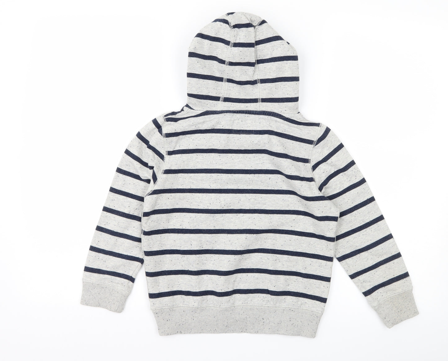 NEXT Boys Blue Striped  Pullover Hoodie Size 6 Years