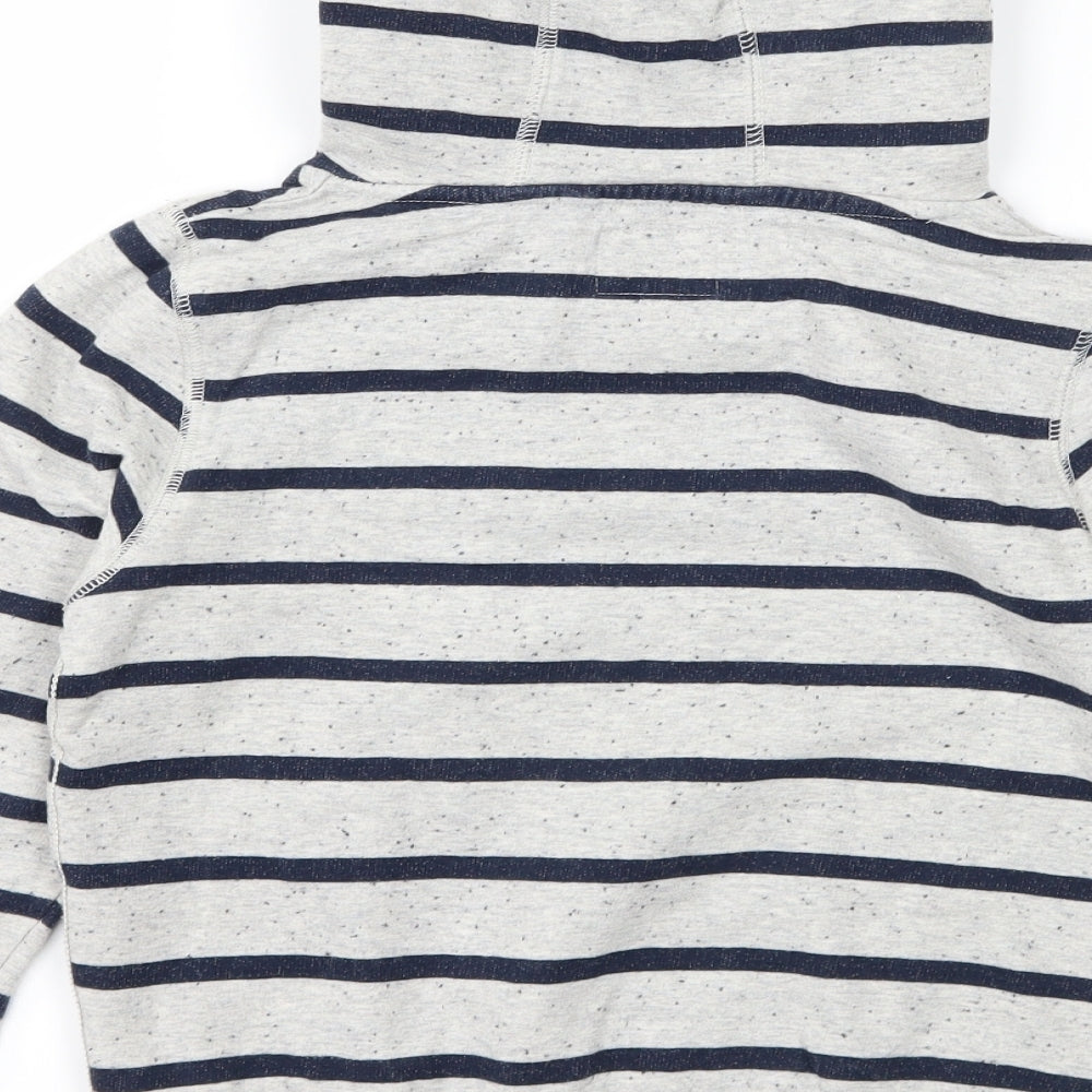 NEXT Boys Blue Striped  Pullover Hoodie Size 6 Years