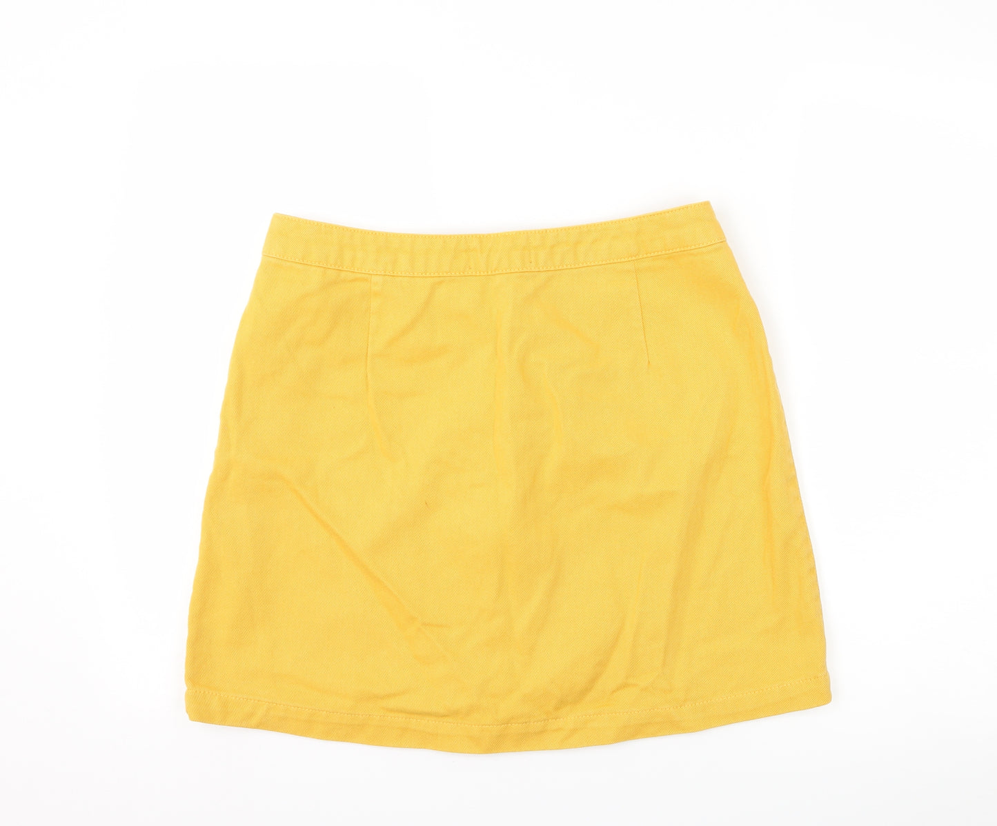 New Look Womens Yellow  Denim A-Line Skirt Size 14