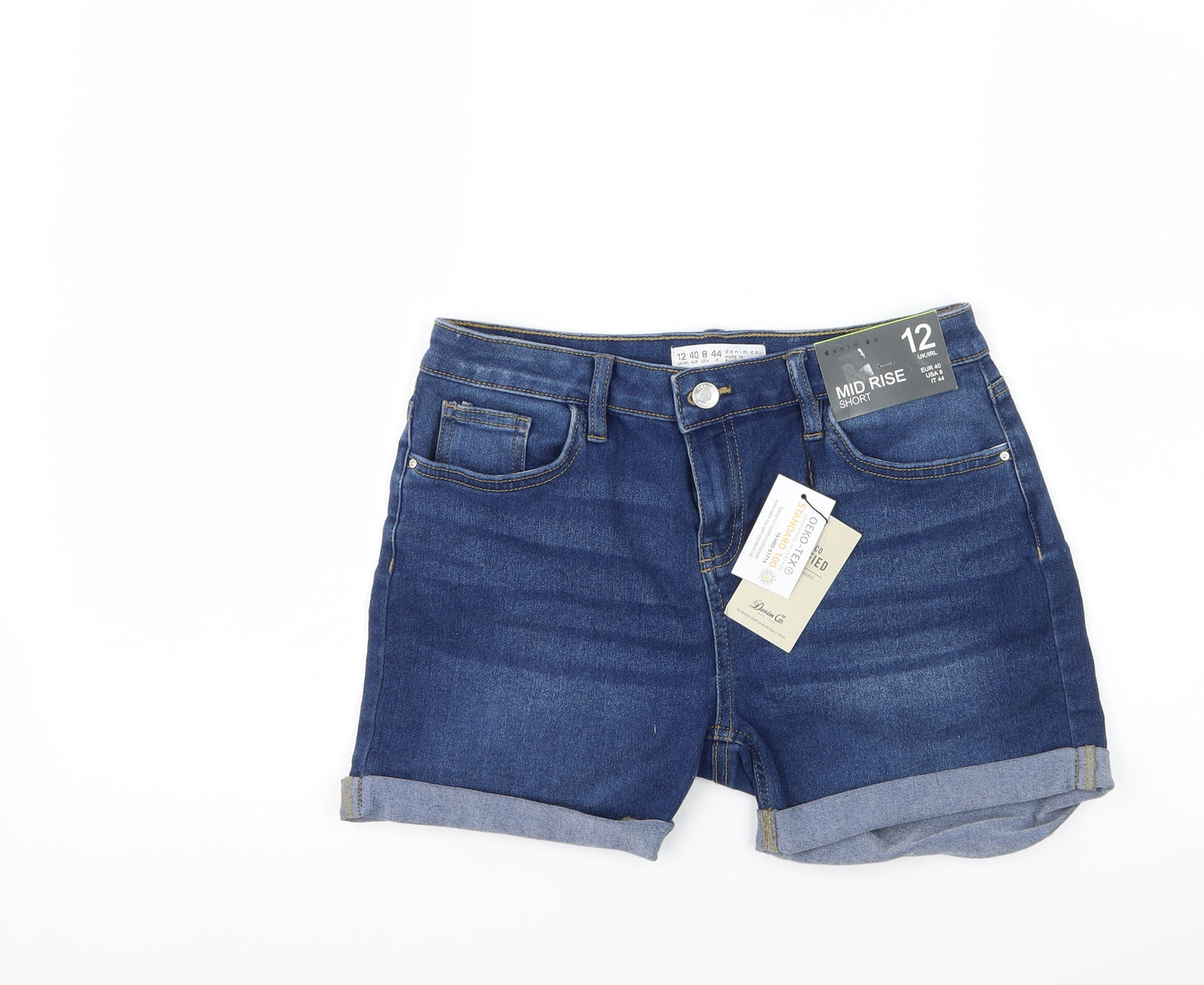 denim co Womens Blue  Denim Hot Pants Shorts Size 12