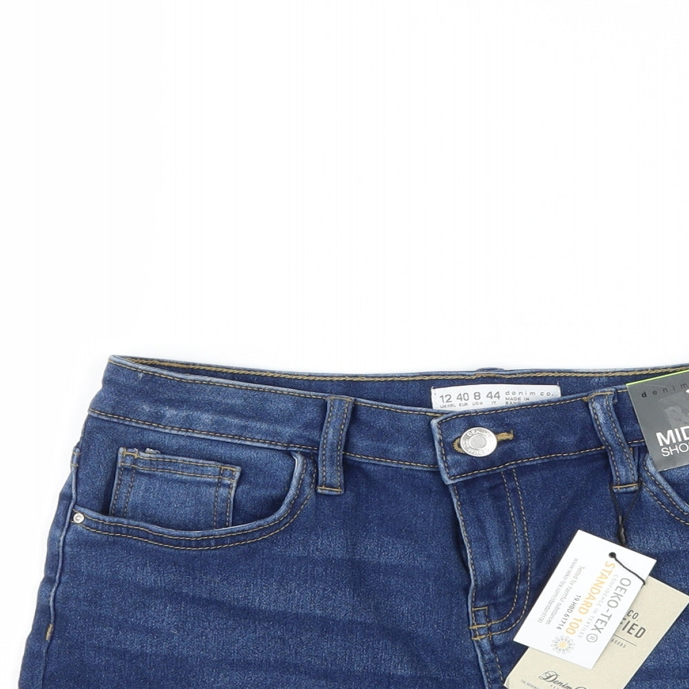 denim co Womens Blue  Denim Hot Pants Shorts Size 12