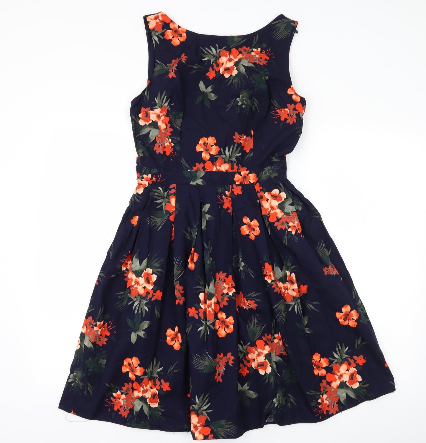 Apricot Womens Blue Floral  A-Line  Size 12