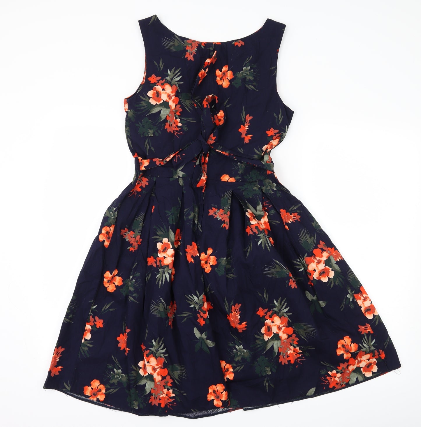 Apricot Womens Blue Floral  A-Line  Size 12