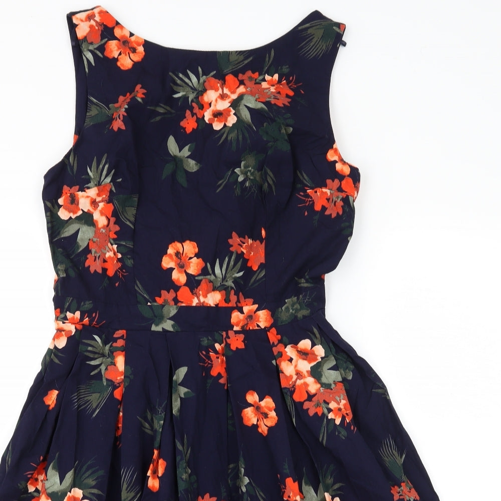 Apricot Womens Blue Floral  A-Line  Size 12