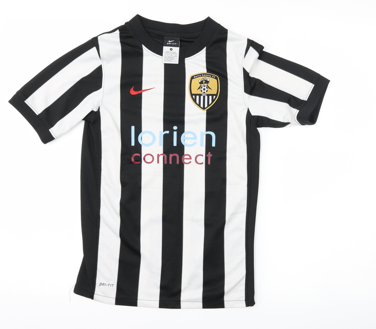 Nike Boys Black Striped  Basic T-Shirt Size 8-9 Years  - notts county fc