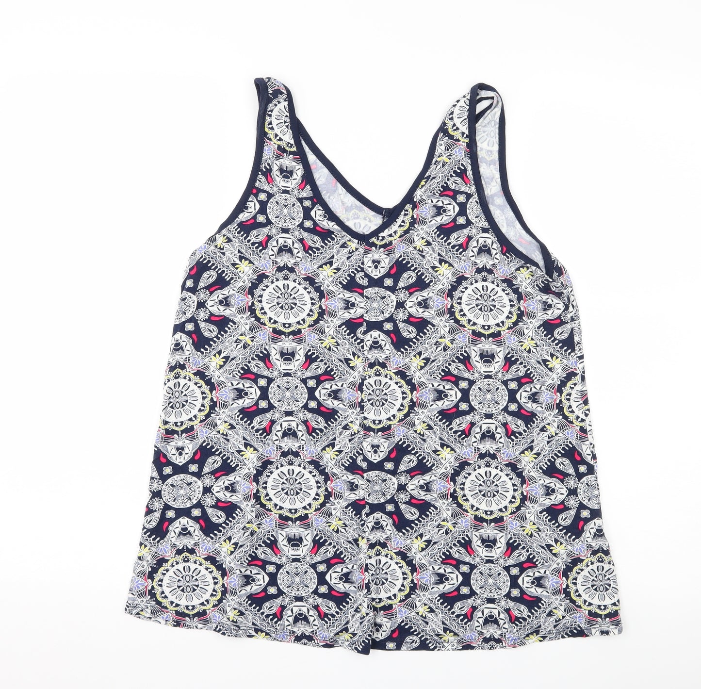 George Womens Blue Geometric  Basic Tank Size 10