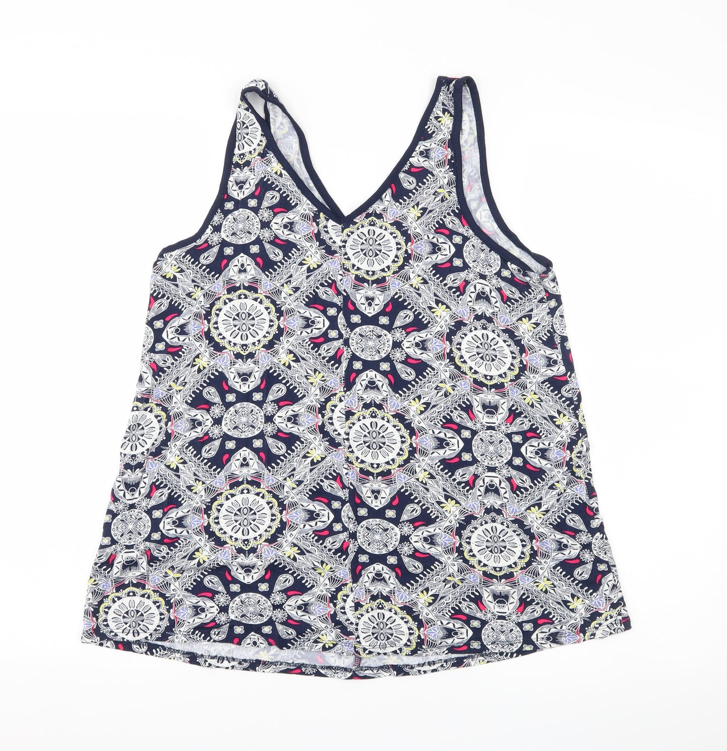 George Womens Blue Geometric  Basic Tank Size 10