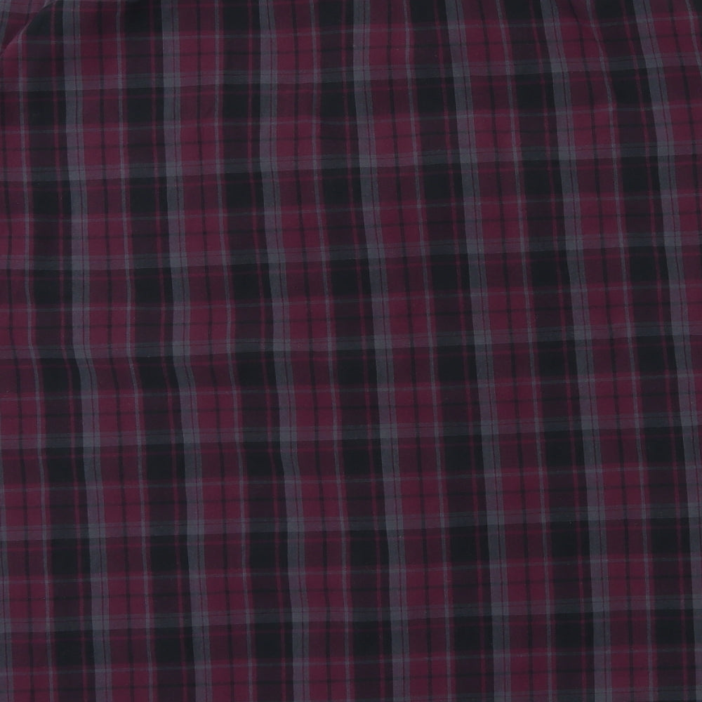 George Mens Purple Check   Button-Up Size 3XL