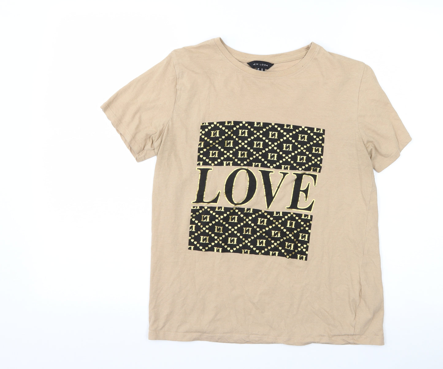 New Look Womens Brown   Basic T-Shirt Size 10  - love
