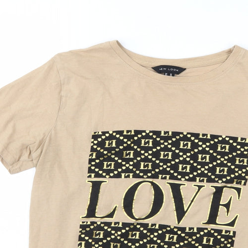 New Look Womens Brown   Basic T-Shirt Size 10  - love