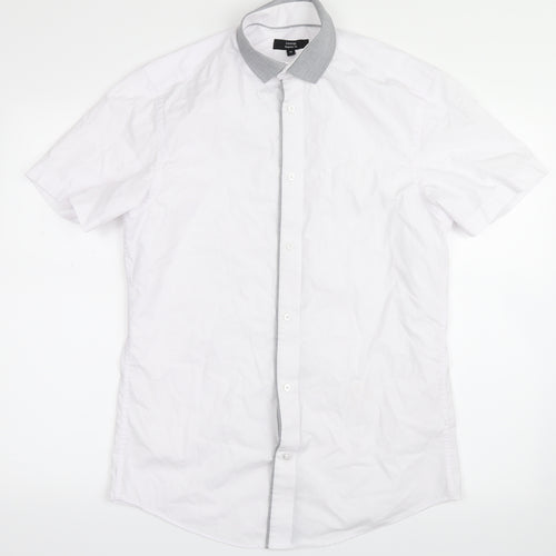 George Mens White    Button-Up Size 15