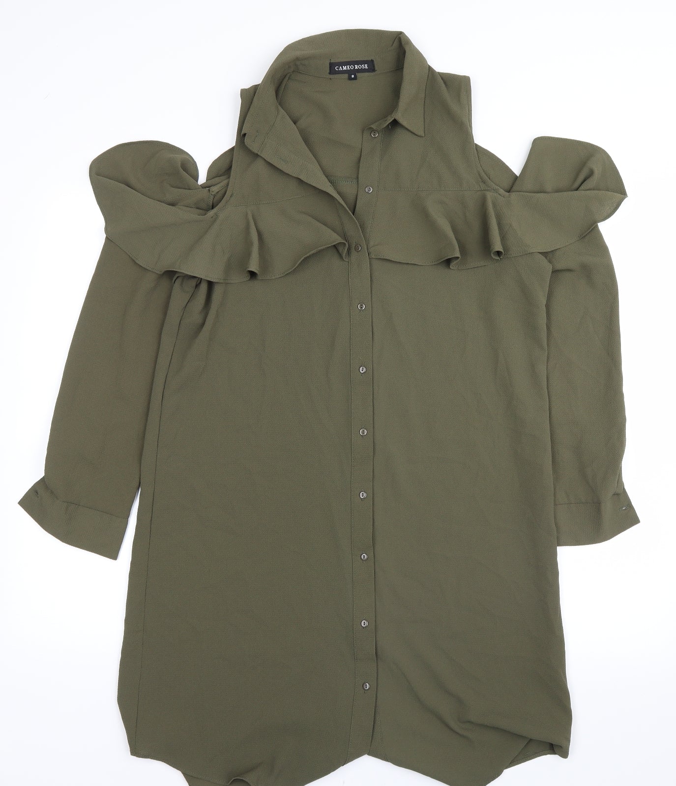 cameo rose Womens Green   Basic Button-Up Size 8