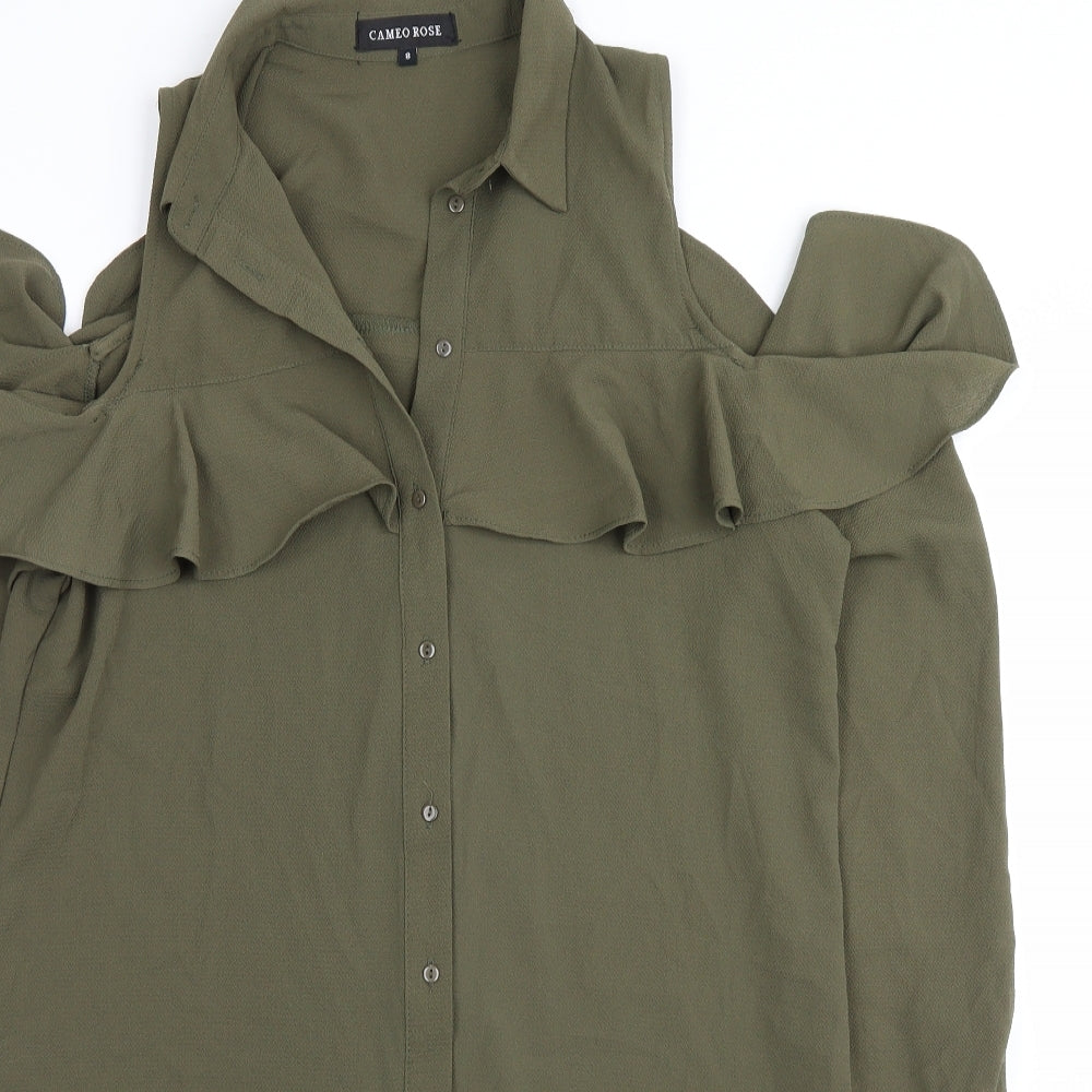 cameo rose Womens Green   Basic Button-Up Size 8
