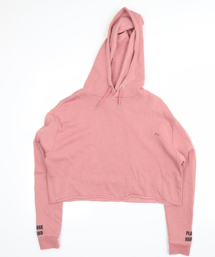 H&M Womens Pink Pullover Hoodie Size M