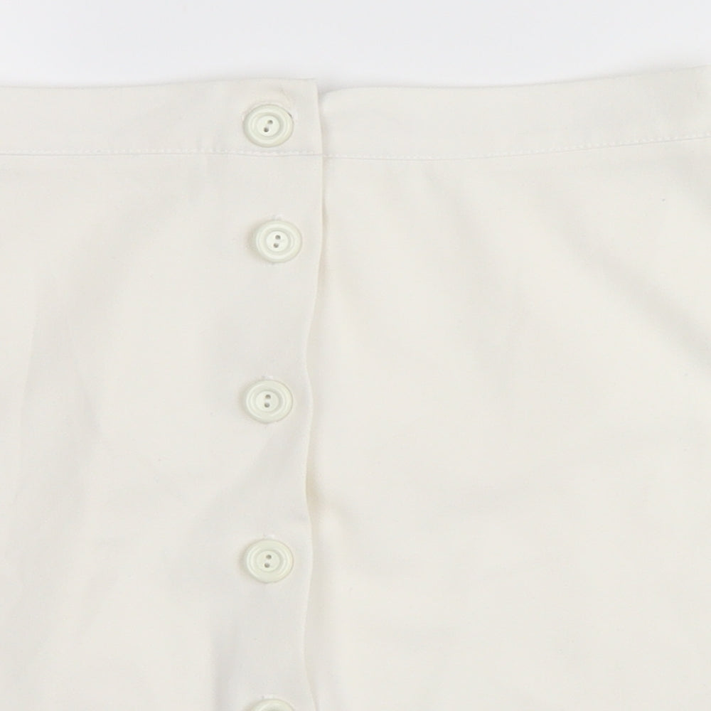 Boohoo Womens White   Mini Skirt Size 12