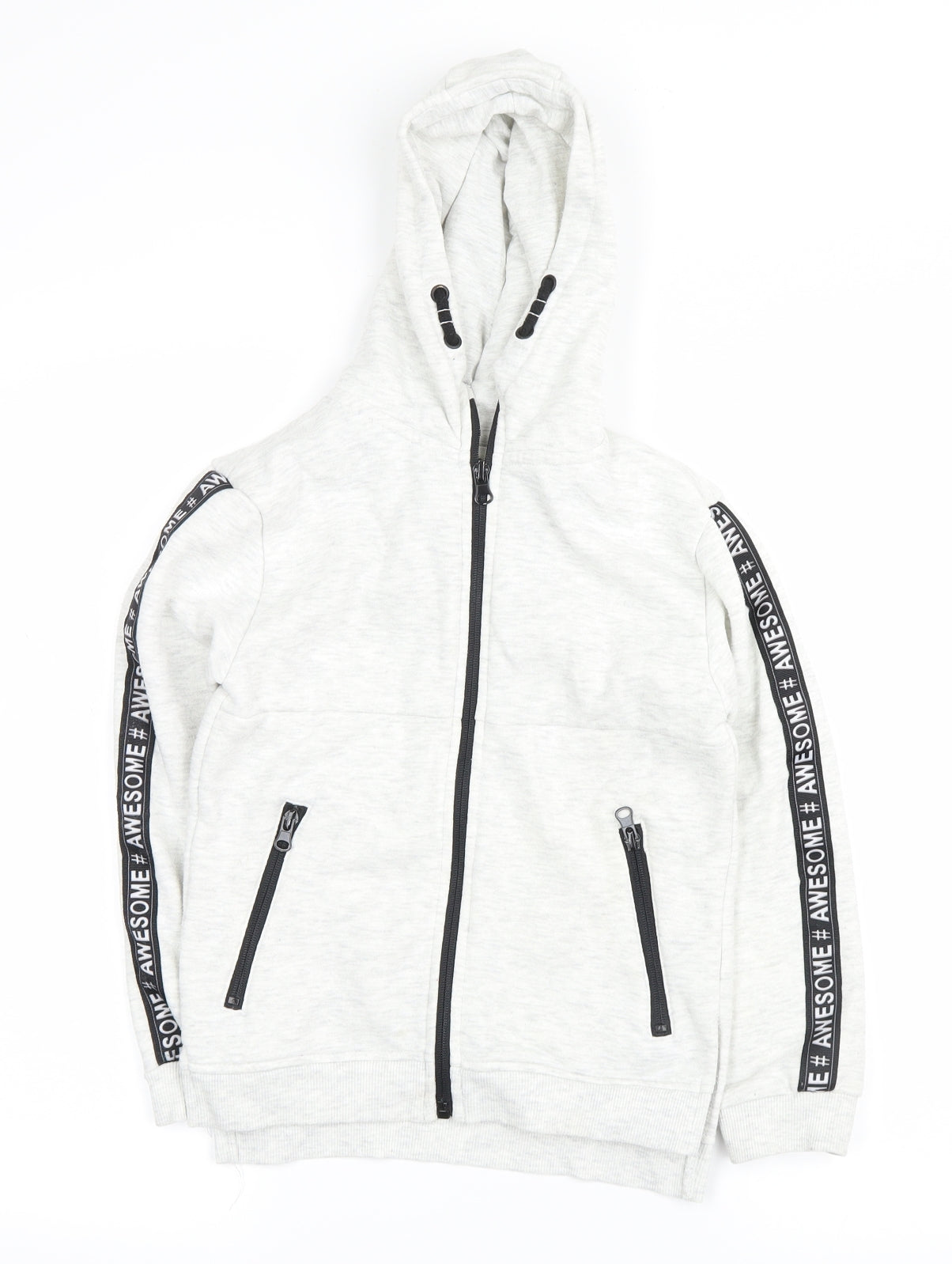 Primark Boys White   Full Zip Hoodie Size 7-8 Years  - #awesome