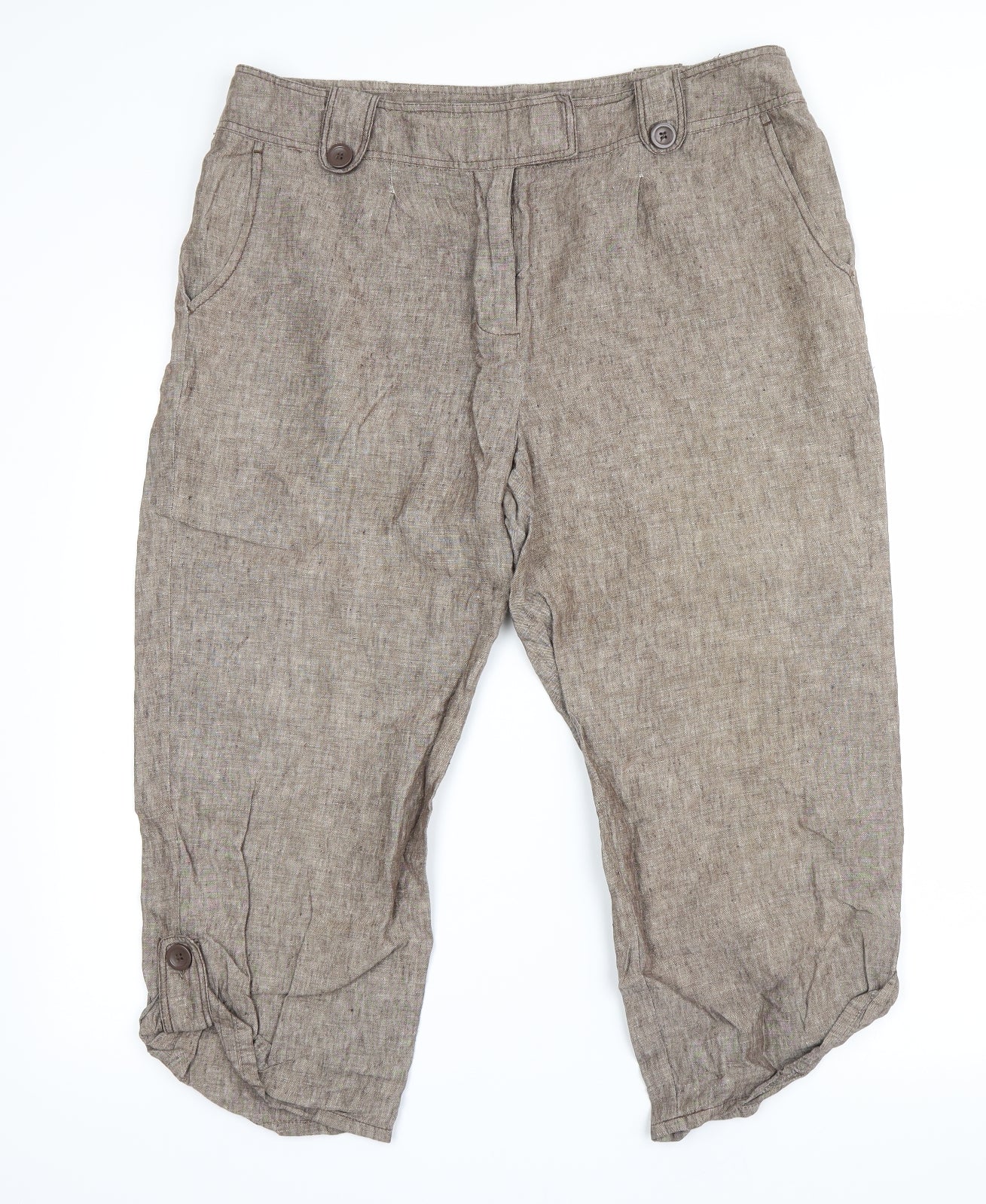 TU Mens Brown   Cropped Trousers Size 16