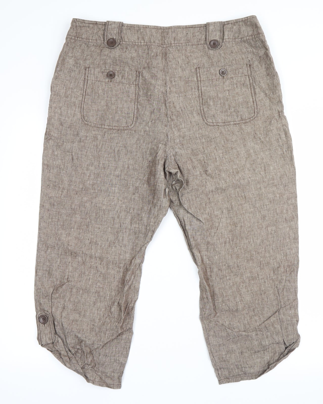 TU Mens Brown   Cropped Trousers Size 16