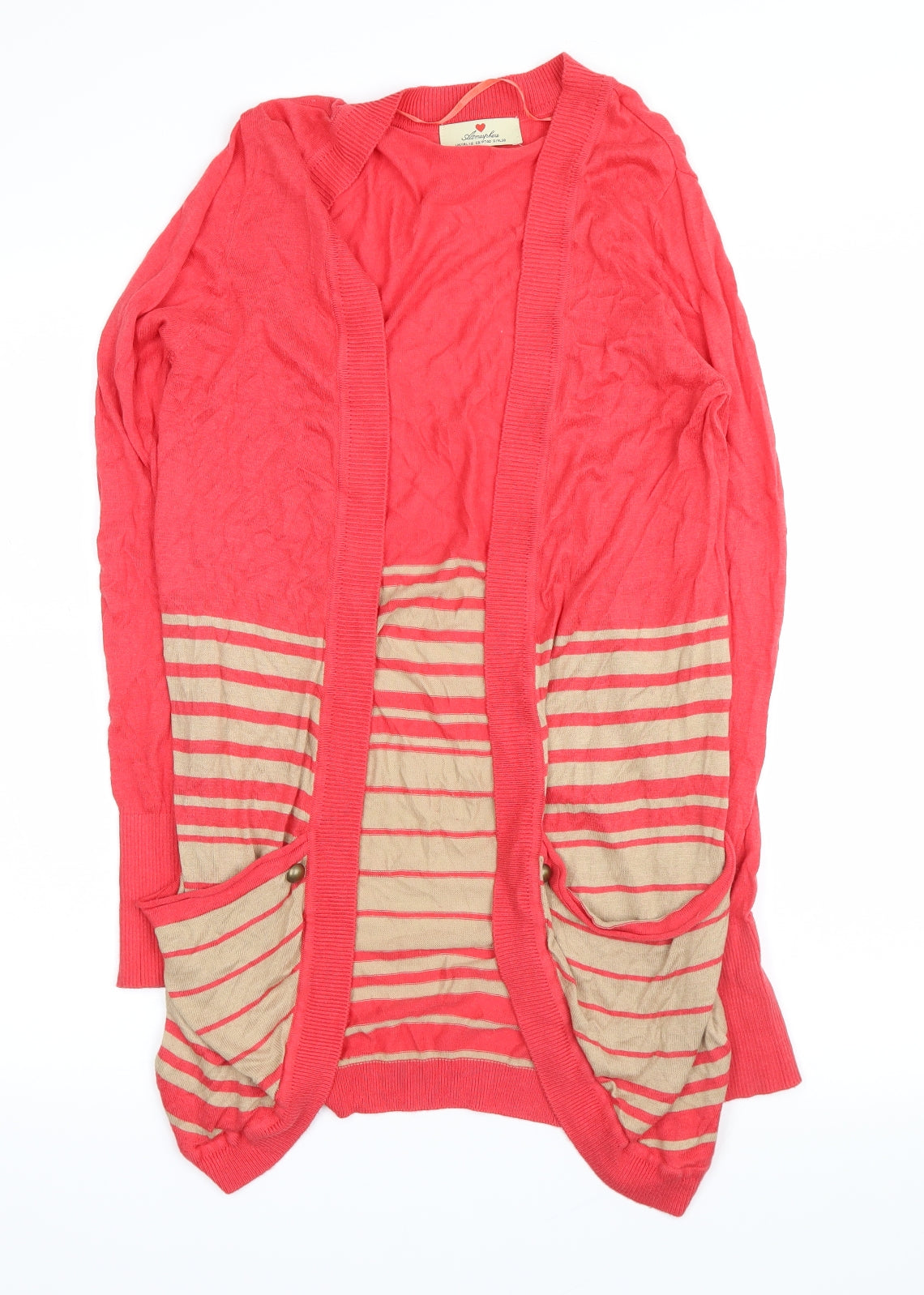 atmoshere Womens Red Striped  Cardigan Jumper Size 12