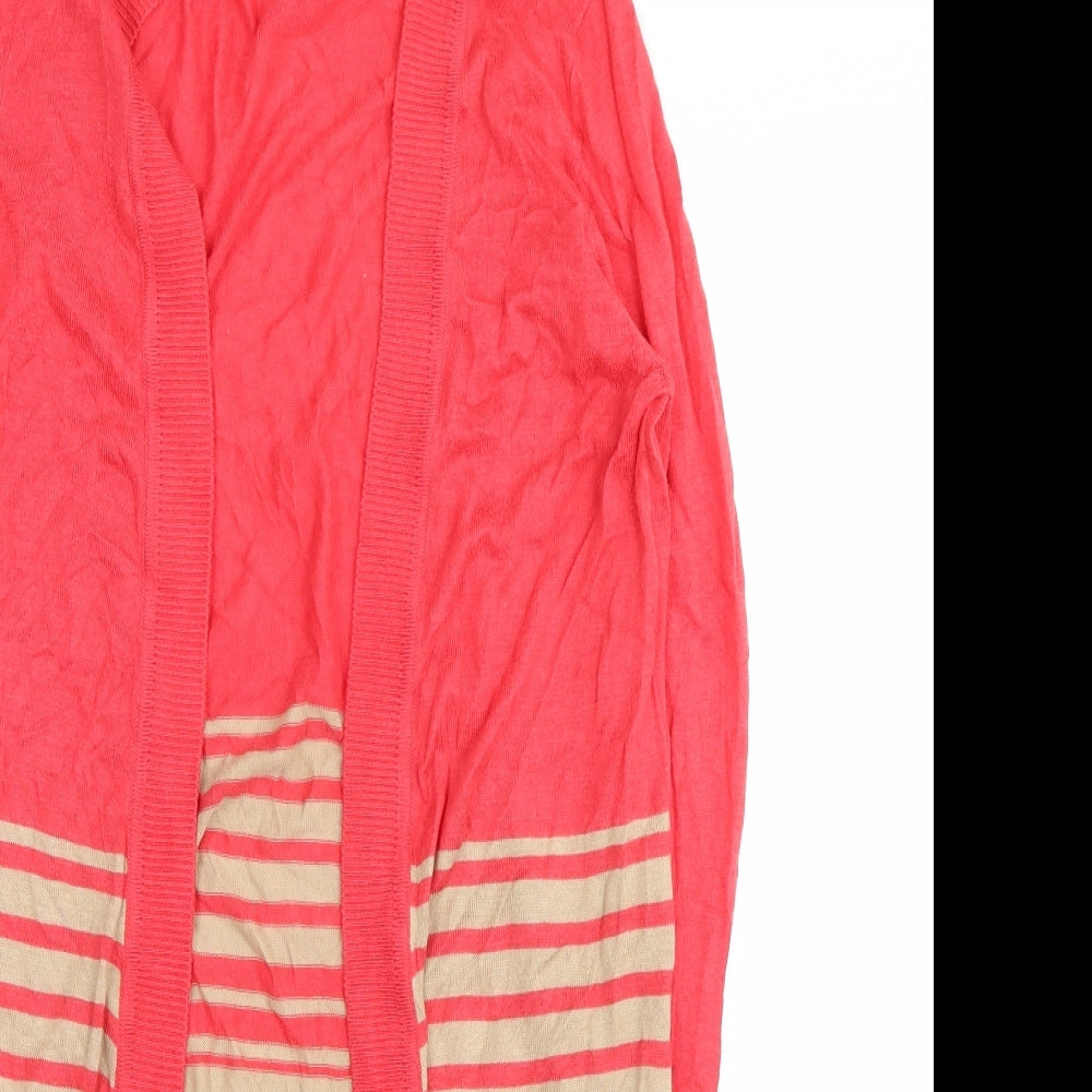 atmoshere Womens Red Striped  Cardigan Jumper Size 12