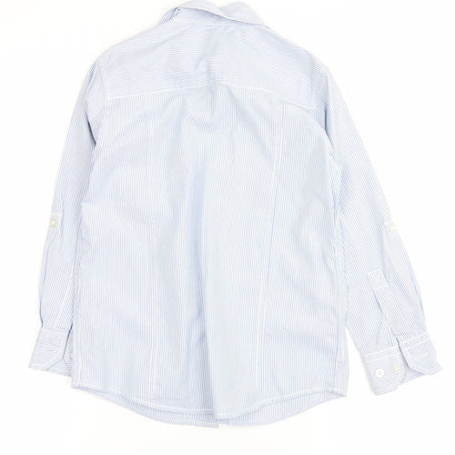 JCJ Boys Blue Striped  Basic Button-Up Size 7 Years