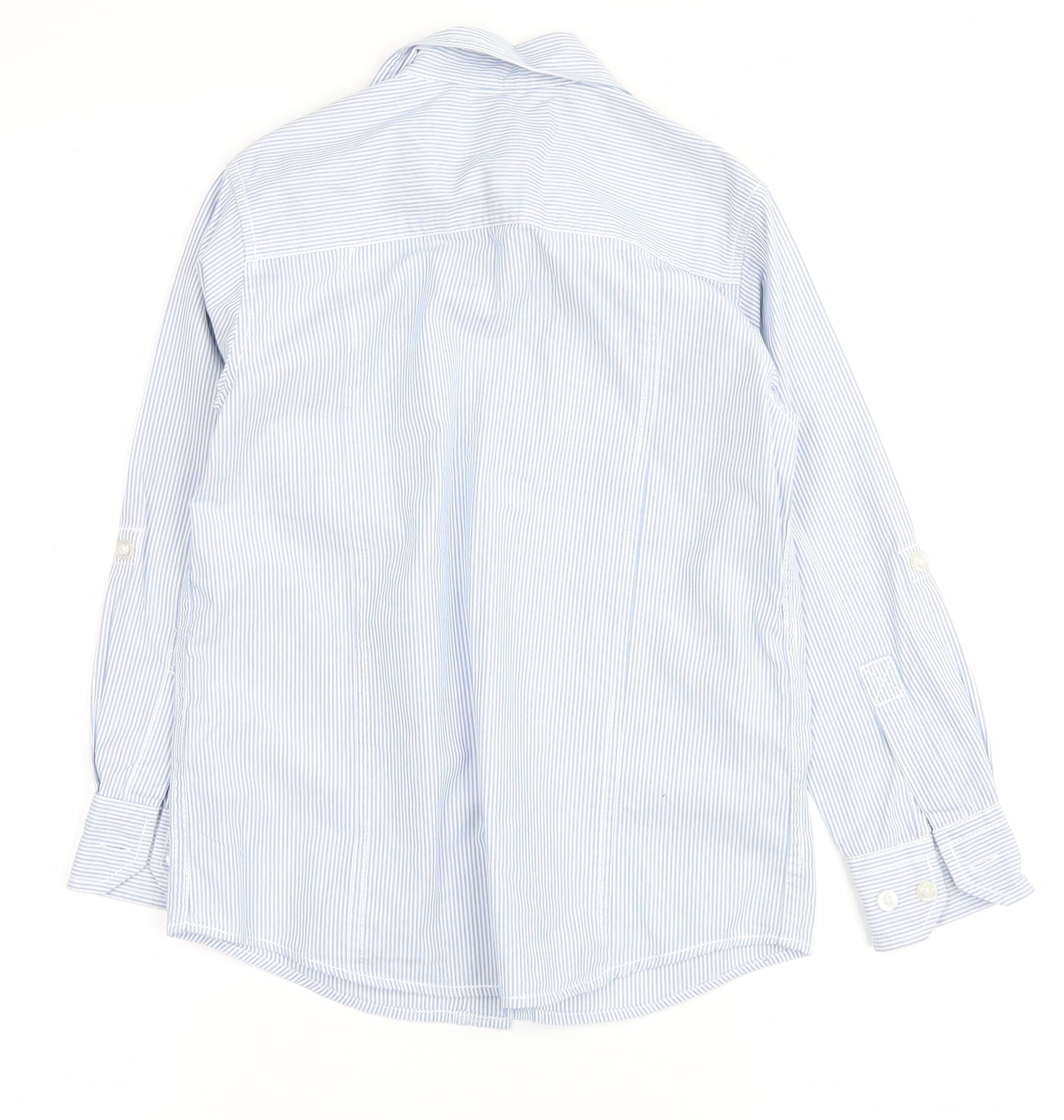 JCJ Boys Blue Striped  Basic Button-Up Size 7 Years