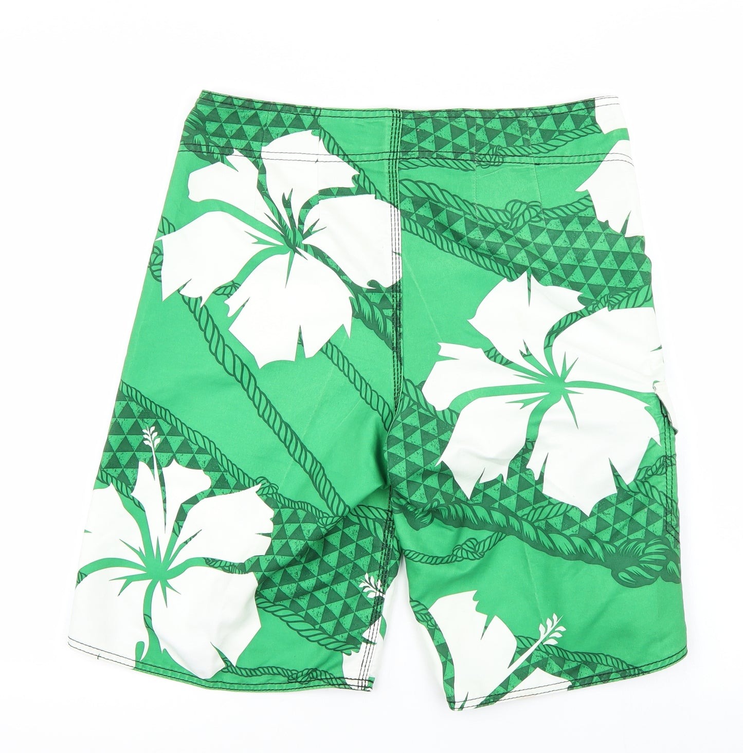 Billabiong Mens Green Floral  Sweat Shorts Size 32 in