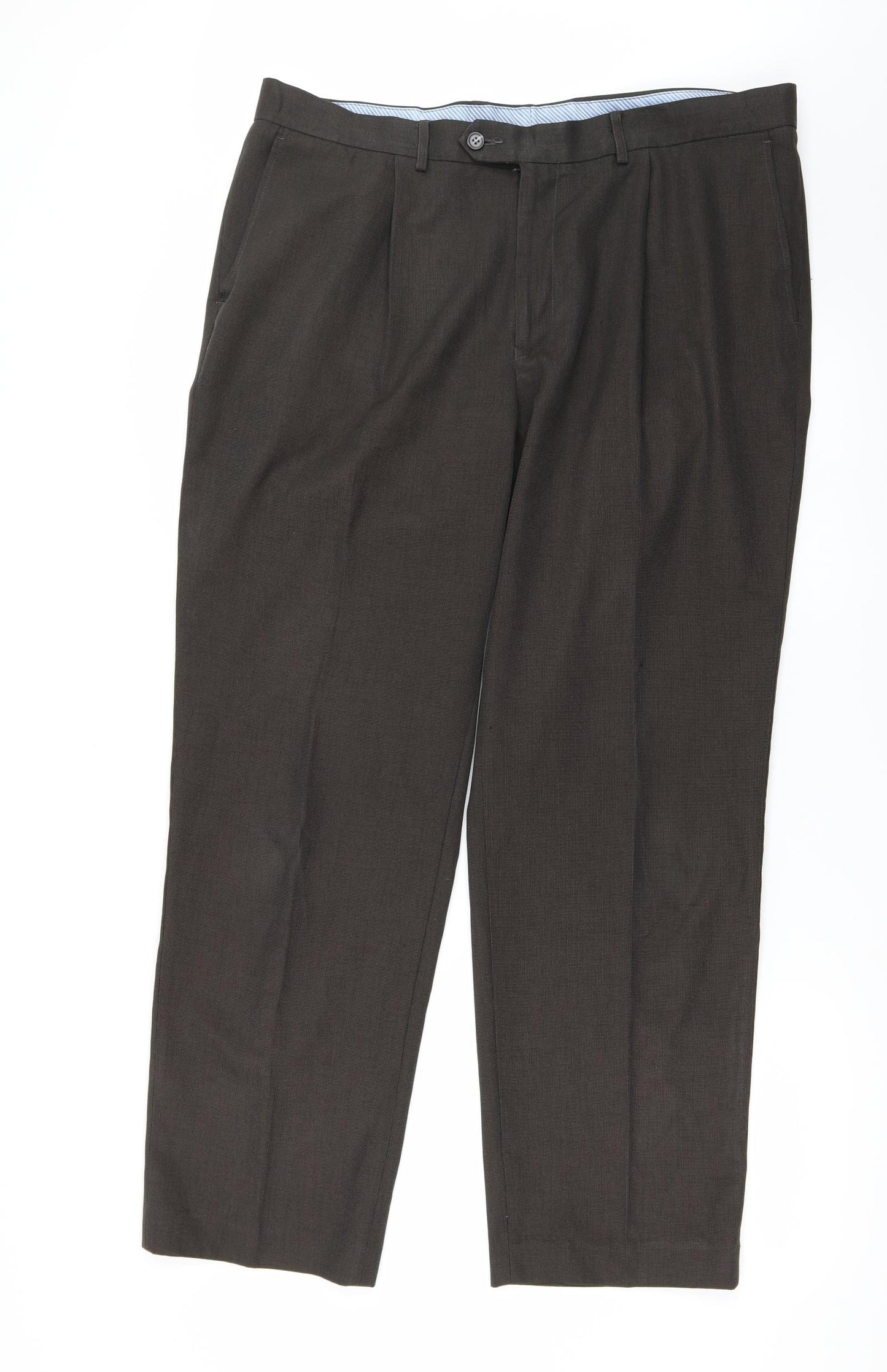 Marks and Spencer Mens Brown   Trousers  Size 38 in L31 in