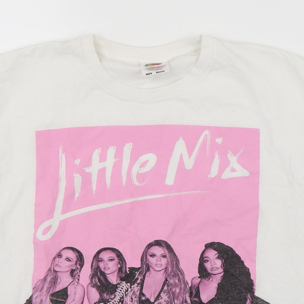 Fruit of the Loom Girls White   Basic T-Shirt Size 7-8 Years  - Little Mix