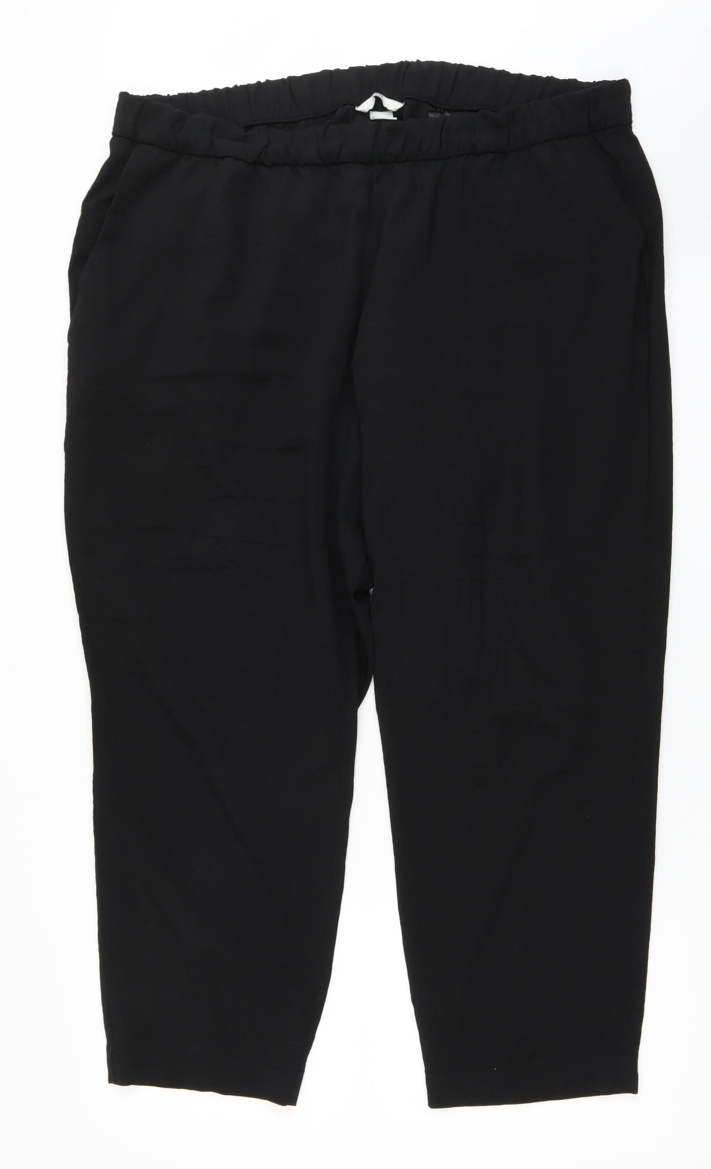 H&M Womens Black   Trousers  Size 24 L28 in