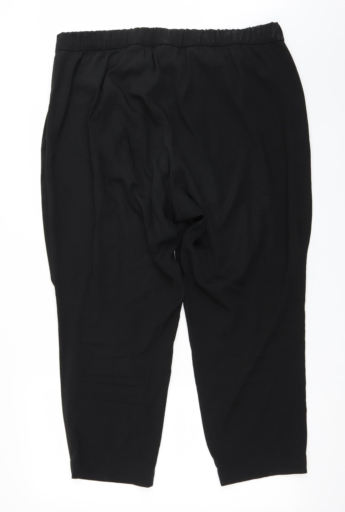 H&M Womens Black   Trousers  Size 24 L28 in